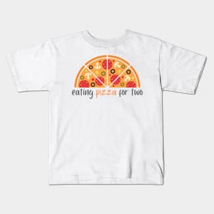 Eating Pizza For Two | Halfed Pizza Kids T-Shirt
